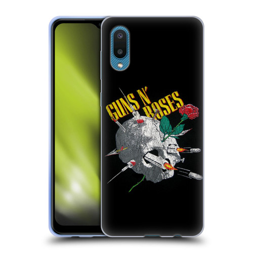 Guns N' Roses Band Art Needles Skull Vintage Soft Gel Case for Samsung Galaxy A02/M02 (2021)