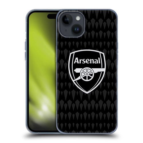 Arsenal FC 2023/24 Crest Kit Home Goalkeeper Soft Gel Case for Apple iPhone 15 Plus
