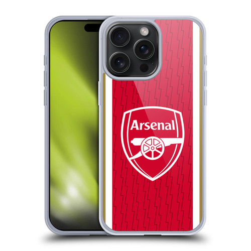 Arsenal FC 2023/24 Crest Kit Home Soft Gel Case for Apple iPhone 15 Pro Max