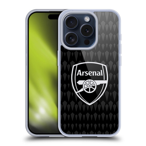 Arsenal FC 2023/24 Crest Kit Home Goalkeeper Soft Gel Case for Apple iPhone 15 Pro