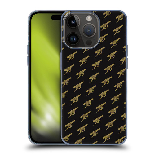 Arsenal FC Crest Patterns Gunners Soft Gel Case for Apple iPhone 15 Pro