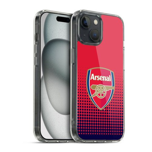Arsenal FC Crest 2 Fade Soft Gel Case for Apple iPhone 15 & MagSafe