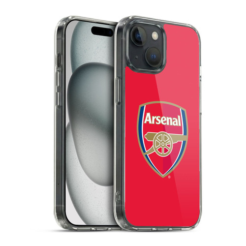 Arsenal FC Crest 2 Full Colour Red Soft Gel Case for Apple iPhone 15 & MagSafe