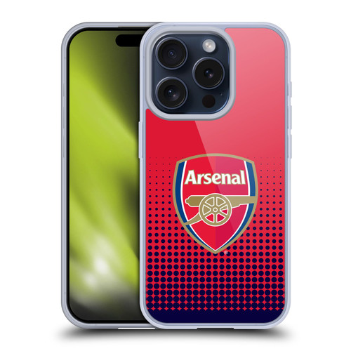 Arsenal FC Crest 2 Fade Soft Gel Case for Apple iPhone 15 Pro
