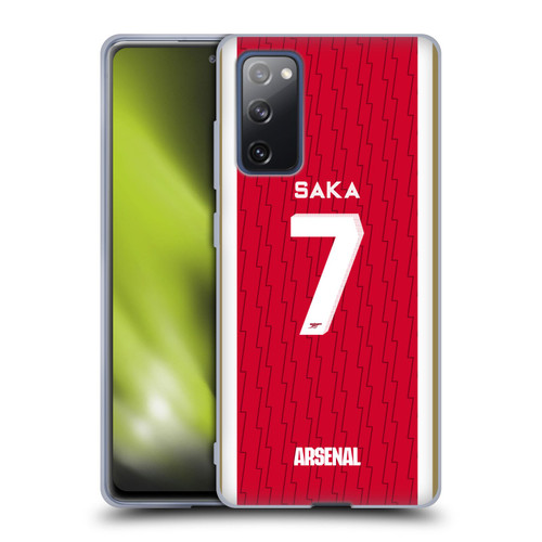 Arsenal FC 2023/24 Players Home Kit Bukayo Saka Soft Gel Case for Samsung Galaxy S20 FE / 5G