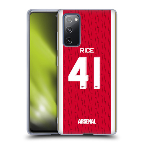 Arsenal FC 2023/24 Players Home Kit Declan Rice Soft Gel Case for Samsung Galaxy S20 FE / 5G