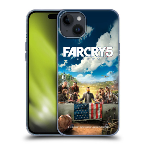 Far Cry 5 Key Art And Logo Main Soft Gel Case for Apple iPhone 15 Plus