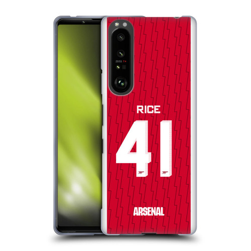 Arsenal FC 2023/24 Players Home Kit Declan Rice Soft Gel Case for Sony Xperia 1 III