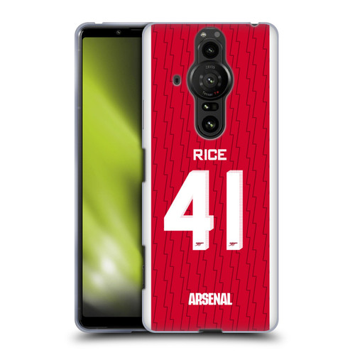 Arsenal FC 2023/24 Players Home Kit Declan Rice Soft Gel Case for Sony Xperia Pro-I