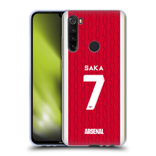 Arsenal FC 2023/24 Players Home Kit Bukayo Saka Soft Gel Case for Xiaomi Redmi Note 8T