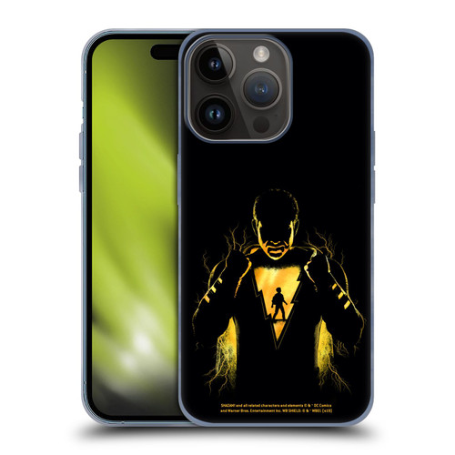Shazam! 2019 Movie Character Art Lightning Silhouette Soft Gel Case for Apple iPhone 15 Pro