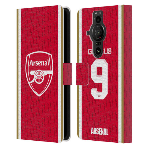 Arsenal FC 2023/24 Players Home Kit Gabriel Jesus Leather Book Wallet Case Cover For Sony Xperia Pro-I