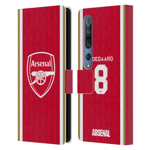 Arsenal FC 2023/24 Players Home Kit Martin Ødegaard Leather Book Wallet Case Cover For Xiaomi Mi 10 5G / Mi 10 Pro 5G