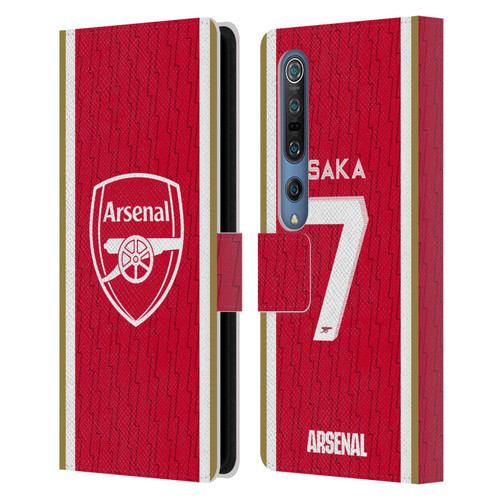 Arsenal FC 2023/24 Players Home Kit Bukayo Saka Leather Book Wallet Case Cover For Xiaomi Mi 10 5G / Mi 10 Pro 5G