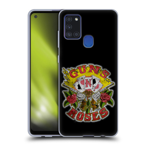 Guns N' Roses Band Art Cards Soft Gel Case for Samsung Galaxy A21s (2020)