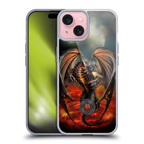 Anne Stokes Dragons Lava Soft Gel Case for Apple iPhone 15