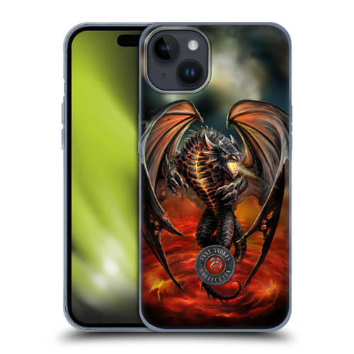 Anne Stokes Dragons Lava Soft Gel Case for Apple iPhone 15 Plus
