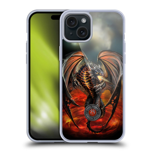 Anne Stokes Dragons Lava Soft Gel Case for Apple iPhone 15 Plus