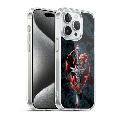 Anne Stokes Dragons Dagger Soft Gel Case for Apple iPhone 15 Pro