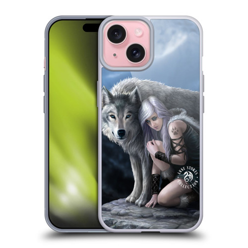 Anne Stokes Wolves Protector Soft Gel Case for Apple iPhone 15