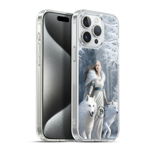 Anne Stokes Wolves Winter Guardians Soft Gel Case for Apple iPhone 15 Pro Max