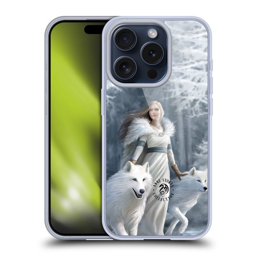 Anne Stokes Wolves Winter Guardians Soft Gel Case for Apple iPhone 15 Pro