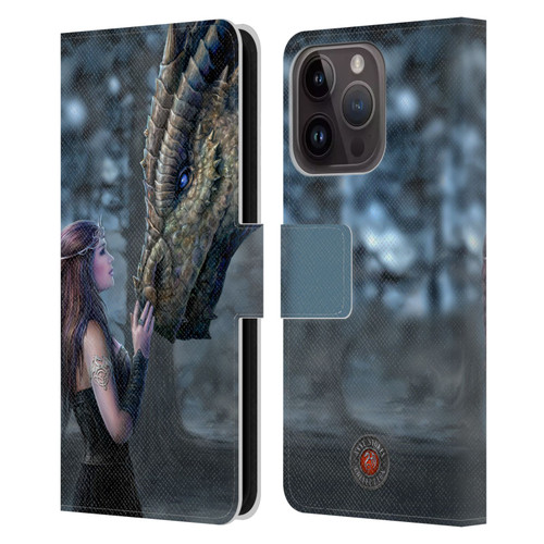 Anne Stokes Dragon Friendship Once Upon A Time Leather Book Wallet Case Cover For Apple iPhone 15 Pro