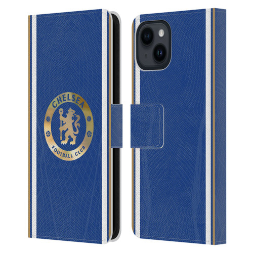 Chelsea Football Club 2023/24 Kit Home Leather Book Wallet Case Cover For Apple iPhone 15