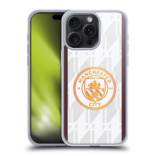 Manchester City Man City FC 2023/24 Badge Kit Away Soft Gel Case for Apple iPhone 15 Pro Max