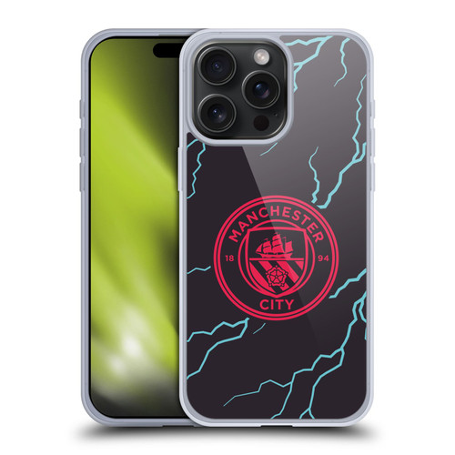 Manchester City Man City FC 2023/24 Badge Kit Third Soft Gel Case for Apple iPhone 15 Pro Max
