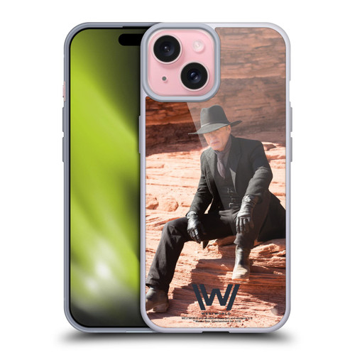 Westworld Characters Man In Black Soft Gel Case for Apple iPhone 15