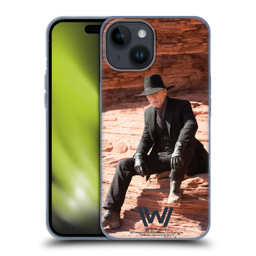 Westworld Characters Man In Black Soft Gel Case for Apple iPhone 15