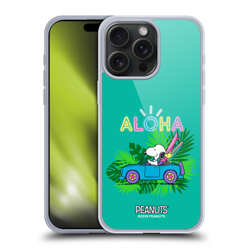 Peanuts Snoopy Aloha Disco Tropical Surf Soft Gel Case for Apple iPhone 15 Pro Max
