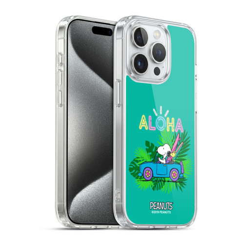 Peanuts Snoopy Aloha Disco Tropical Surf Soft Gel Case for Apple iPhone 15 Pro & MagSafe