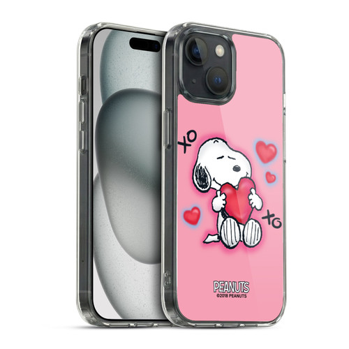 Peanuts Snoopy Boardwalk Airbrush XOXO Soft Gel Case for Apple iPhone 15 & MagSafe