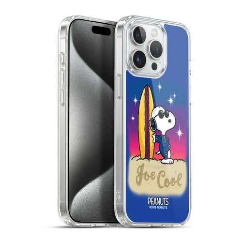 Peanuts Snoopy Boardwalk Airbrush Joe Cool Surf Soft Gel Case for Apple iPhone 15 Pro Max & MagSafe