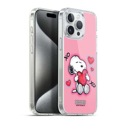 Peanuts Snoopy Boardwalk Airbrush XOXO Soft Gel Case for Apple iPhone 15 Pro Max & MagSafe