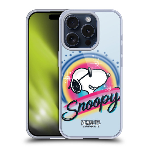 Peanuts Snoopy Boardwalk Airbrush Colourful Sunglasses Soft Gel Case for Apple iPhone 15 Pro