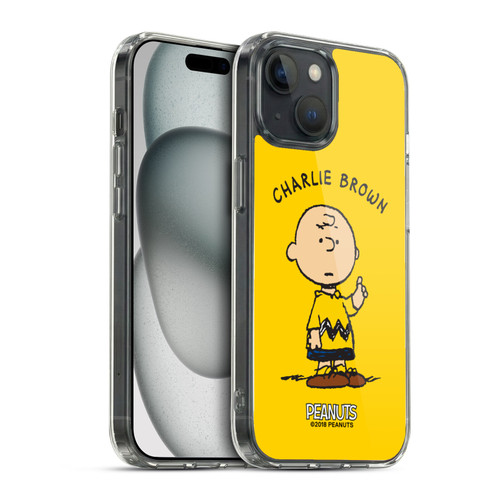 Peanuts Characters Charlie Brown Soft Gel Case for Apple iPhone 15 & MagSafe
