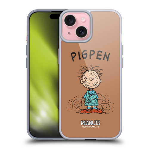 Peanuts Characters Pigpen Soft Gel Case for Apple iPhone 15 & MagSafe