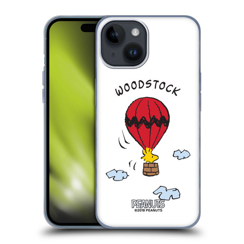 Peanuts Characters Woodstock Soft Gel Case for Apple iPhone 15