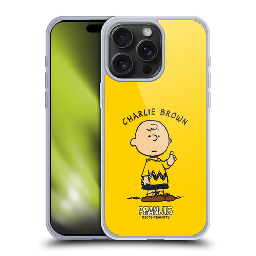 Peanuts Characters Charlie Brown Soft Gel Case for Apple iPhone 15 Pro Max