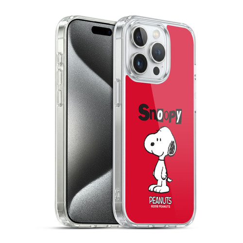 Peanuts Characters Snoopy Soft Gel Case for Apple iPhone 15 Pro & MagSafe