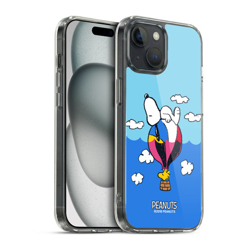 Peanuts Halfs And Laughs Snoopy & Woodstock Balloon Soft Gel Case for Apple iPhone 15 & MagSafe