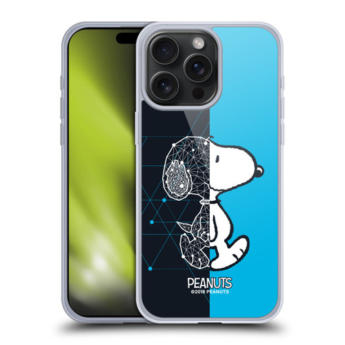 Peanuts Halfs And Laughs Snoopy Geometric Soft Gel Case for Apple iPhone 15 Pro Max & MagSafe