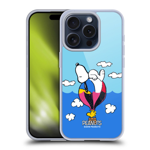 Peanuts Halfs And Laughs Snoopy & Woodstock Balloon Soft Gel Case for Apple iPhone 15 Pro & MagSafe
