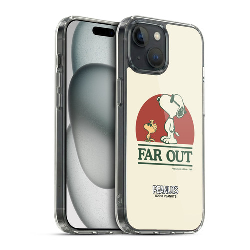 Peanuts Woodstock 50th Snoopy Woodstock Far Out Soft Gel Case for Apple iPhone 15 & MagSafe
