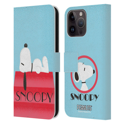 Peanuts Snoopy Deco Dreams House Leather Book Wallet Case Cover For Apple iPhone 15 Pro Max