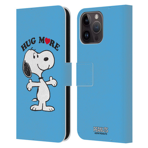 Peanuts Snoopy Hug More Leather Book Wallet Case Cover For Apple iPhone 15 Pro Max