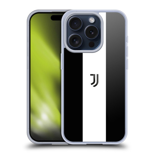 Juventus Football Club Lifestyle 2 Bold White Stripe Soft Gel Case for Apple iPhone 15 Pro